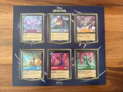 Disney Lorcana 2022 D23 Expo set 1st edition Cards w/ Folder & Letter PSA Graded - Image 2