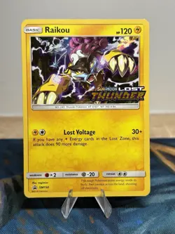 Raikou Sm150 Prerelease SM Stamped Build Battle Promo Lost Thunder Pokemon Card - Image 1
