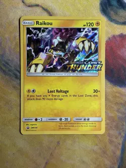 Raikou Sm150 Prerelease SM Stamped Build Battle Promo Lost Thunder Pokemon Card - Image 2