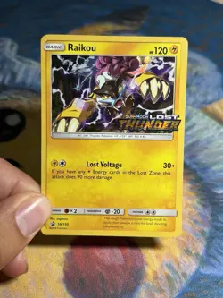 Raikou Sm150 Prerelease SM Stamped Build Battle Promo Lost Thunder Pokemon Card - Image 3