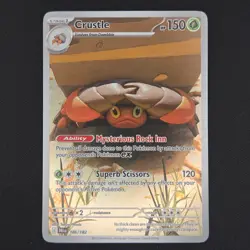 Pokemon TCG Card Crustle 186/182 Destined Rivals Illustration Rare - NM - Image 1