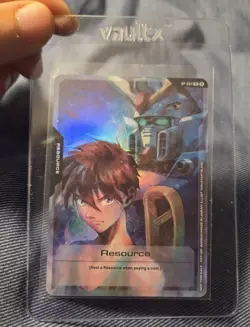 Heero Yuy Resource Promo RP-001 Holo Foil Gundam Card Game Beta - Image 1
