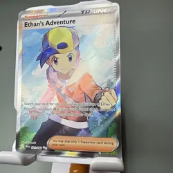 Pokemon TCG Ethan's Adventure Full Art Trainer Card 221/182 Destined Rivals - Image 2
