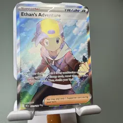 Pokemon TCG Ethan's Adventure Full Art Trainer Card 221/182 Destined Rivals - Image 3