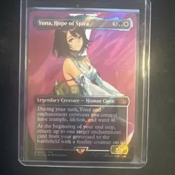 Yuna, Hope of Spira (Borderless) (Surge Foil) Final Fantasy Foil - Image 1