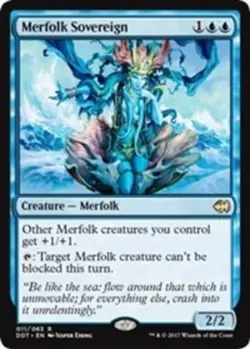 [4x] Merfolk Sovereign Near Mint, English Duel Decks: Merfolk vs. Goblins MTG Ma - Image 1