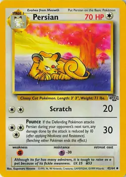 Pokemon TCG Persian Jungle Unlimited Uncommon Card 42/64 - Image 3