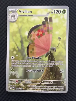 Pokemon Vivillon 193/191 Sv08: Surging Sparks Illustration Rare Holo English B - Image 1