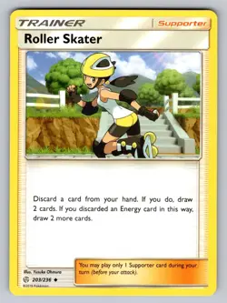Roller Skater 203/236 Uncommon Cosmic Eclipse Pokemon Lightly Played - Image 1