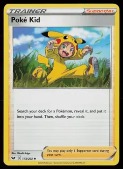 Poke Kid 173/202 Pokemon Sword & Shield Uncommon Lightly Played - Image 1