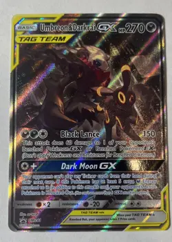 Pokemon TCG Sun & Moon Black Star Promo Umbreon & Darkrai GX SM241 Tag Team - Image 1