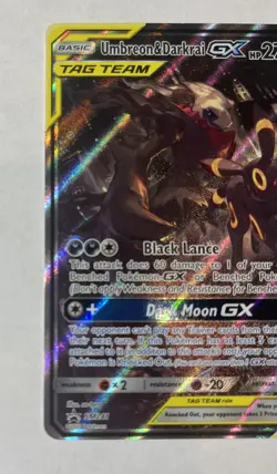 Pokemon TCG Sun & Moon Black Star Promo Umbreon & Darkrai GX SM241 Tag Team - Image 2