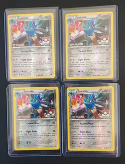 Lucario 63/124 reverse holo Pokemon League 1st, 2nd, 3rd, 4th place full set - Image 1