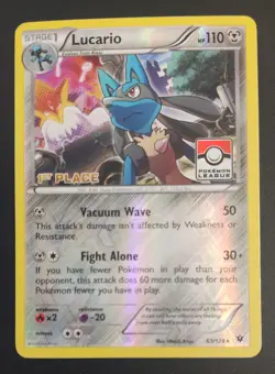 Lucario 63/124 reverse holo Pokemon League 1st, 2nd, 3rd, 4th place full set - Image 3