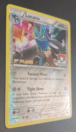Lucario 63/124 reverse holo Pokemon League 1st, 2nd, 3rd, 4th place full set - Image 5