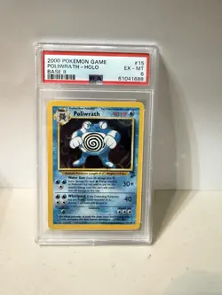 2000 Pokemon TCG Base Set 2 Poliwrath Holo Rare 15/130 PSA 6 Graded - Image 1