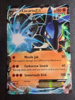 Lucario EX 54/111 LP Furious Fists Holo EX Rare Pokemon - Image 1
