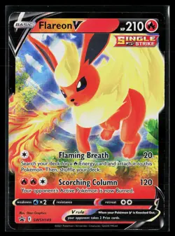 Flareon V SWSH149 Black Star Promo Holo Sword & Shield Pokemon NM - Image 1