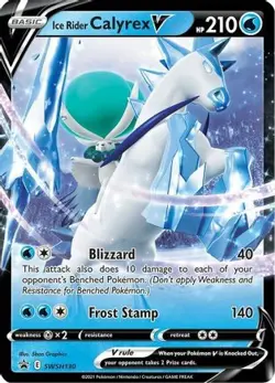 Ice Rider Calyrex V SWSH130 Holo Promo Sword & Shield Promo Pokemon LP - Image 1