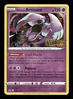 GALARIAN ARTICUNO (PRERELEASE) SWSH123 HOLO SWORD & SHIELD PROMO POKEMON NM - Image 1