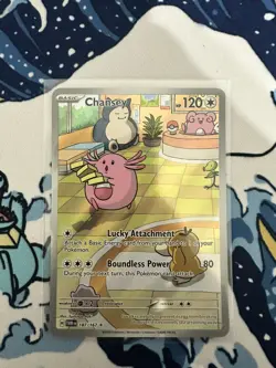 Pokemon TCG Chansey 187/167 Twilight Masquerade Illustration Rare Full Art Holo - Image 1