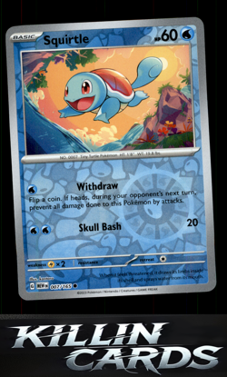 Reverse Holofoil Squirtle - 007/165 007/165 Pokemon Common SV: Scarlet & Violet - Image 1