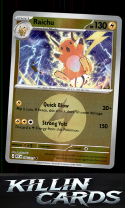 Reverse Holofoil Raichu (Energy Symbol Pattern) 056/217 Pokemon Uncommon ME: Asc - Image 1
