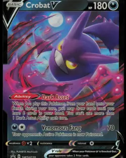 Crobat V SWSH110 Holo Promo Sword & Shield Promo Pokemon Near Mint - Image 1