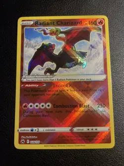 Pokemon TCG Radiant Charizard Crown Zenith Holo Rare Card 20/159 NM - Image 1