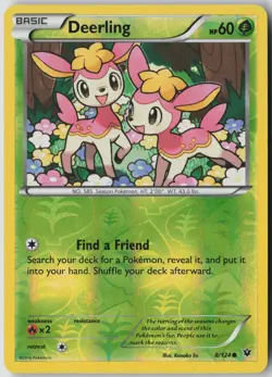Deerling 8/124 Common Fates Collide Pokemon Reverse Holo Lightly Played - Image 1