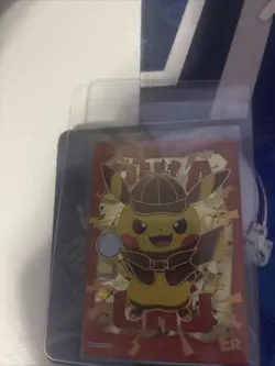 Detective Pikachu Poncho ER 015 Gold Holo Eif Origin 4.0 Non-TCG Pokemon - Image 1