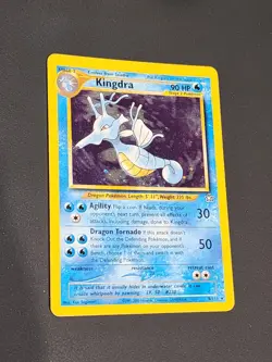 Pokemon TCG Kingdra 8/111 Neo Genesis Holo Rare Unlimited LP - Image 1