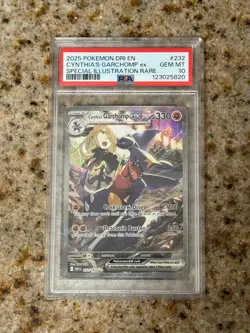 2025 POKEMON DRI EN-DESTINED RIVALS #232 CYNTHIA'S GARCHOMP EX PSA 10 - Image 1
