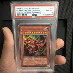 2003 Yu-Gi-Oh SLIFER THE SKY DRAGON GBI-001 Ultra Rare Holo PSA 8 NM-MT NEW CERT - Image 1