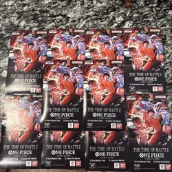 10x One Piece OP-16 The Time Of Battle Sleeved Booster (10 PACKS) - Image 1
