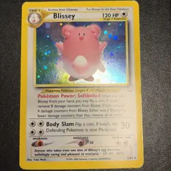 Blissey 02/64 Neo Revelation Holo Rare Pokemon Card Yuka Morii - LP / MP - Image 2