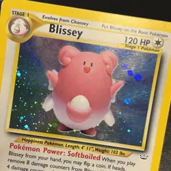 Blissey 02/64 Neo Revelation Holo Rare Pokemon Card Yuka Morii - LP / MP - Image 5