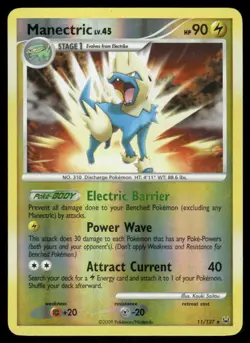 Pokemon Cards Manectric 11/127 Reverse Holo Platinum Rare LP - Image 1