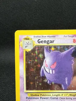 Pokemon Gengar TCG Fossil Holo Rare Card 5/62 Unlimited Heavy Played - Image 2
