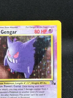 Pokemon Gengar TCG Fossil Holo Rare Card 5/62 Unlimited Heavy Played - Image 3