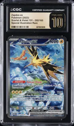 2023 POKEMON 151 #202 ZAPDOS EX CGC 10 - Image 1