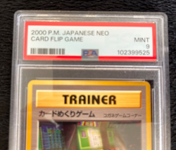 2000 P.M. Pokemon Japanese Neo Card Flip Game Mint PSA Graded 9 - Image 2