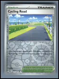 Cycling Road 157/165 Uncommon 151 Pokemon Reverse Holo Near Mint - Image 1