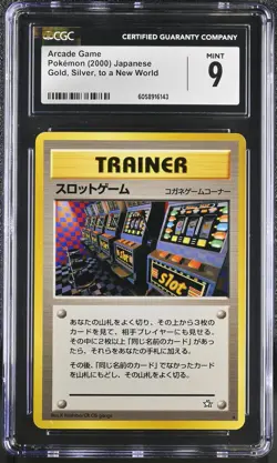 CGC 9 MINT Arcade Game Japanese Neo Genesis Banned Pokemon Card - Image 1