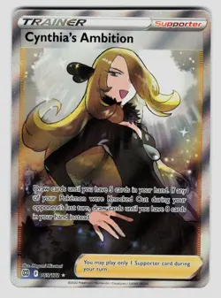 Pokemon Cynthia's Ambition (Full Art) UR SWSH09: Brilliant Stars 169/172 NM - Image 1