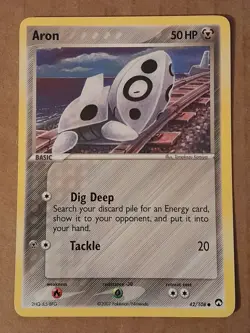Pokemon Aron 42/108 ex Power Keepers NM See Pictures - Image 1