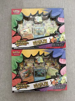 Pokemon Ascended Heroes Deluxe Pin Collection Lot Of 2 - Image 1