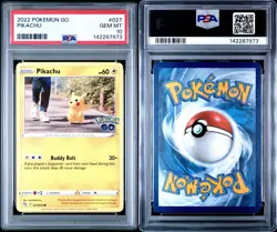 Pokemon 2022 Pokemon GO Pikachu 027/078 English Regular PSA 10 Graded - Image 3