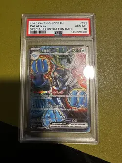 2025 Pokemon Prismatic Evolutions Palafin ex 151/131 SIR PSA 10 GEM MT - Image 1