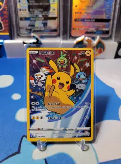 Pokemon 2020 Pikachu SWSH020 Promo Full Art Holo *Foil Pinch SEE PICS* - Image 1